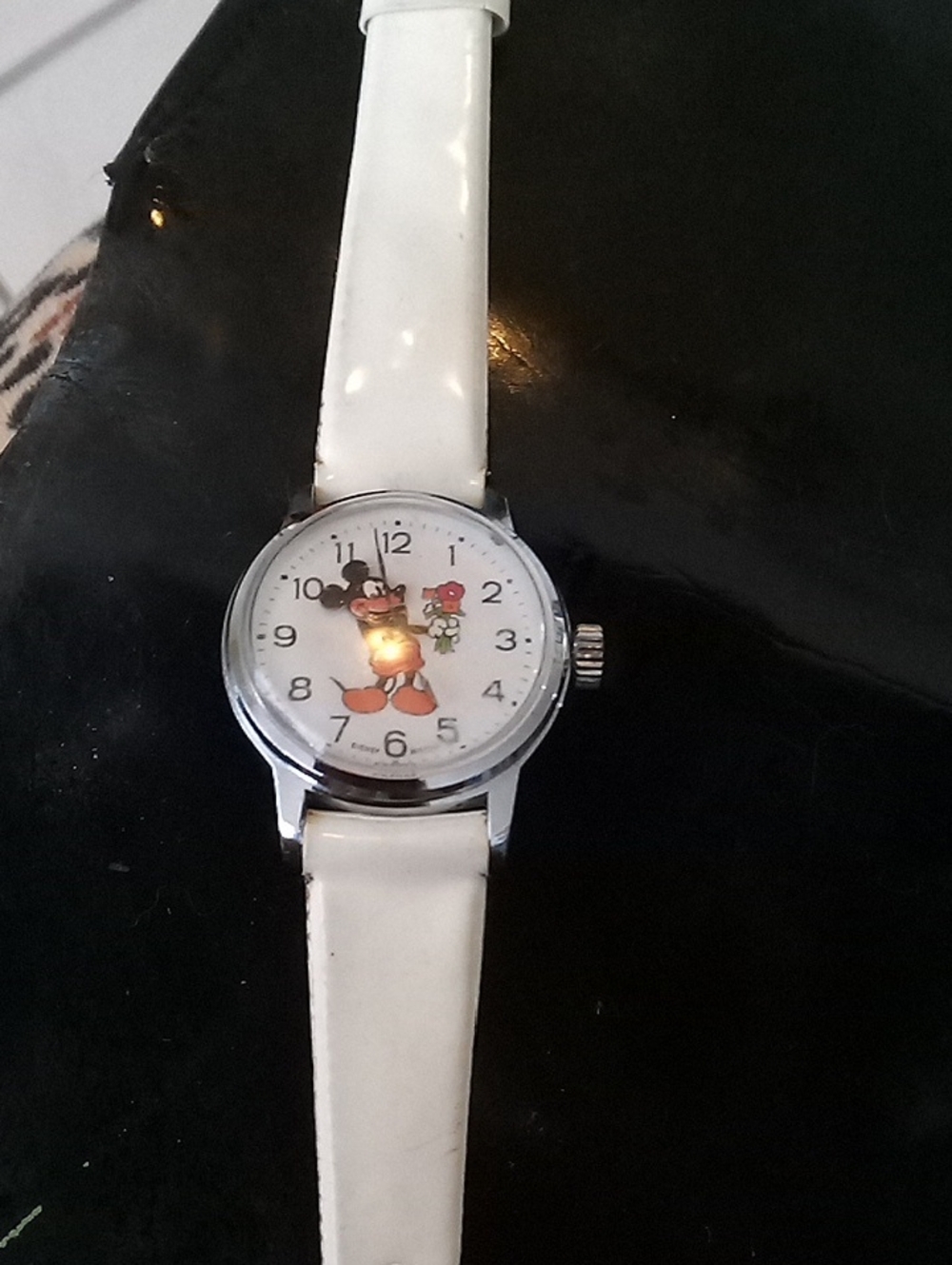 Vintage White Disney-Inspired Women's Character Watch Made In France